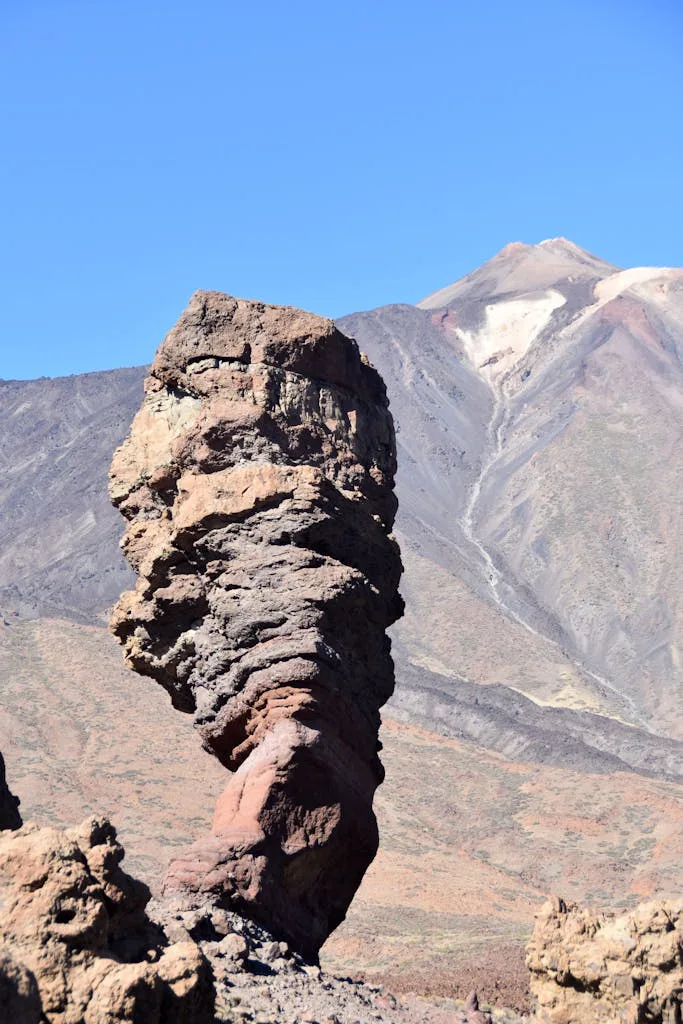 Stunning view of Roques de García with Mount Teide in the background.